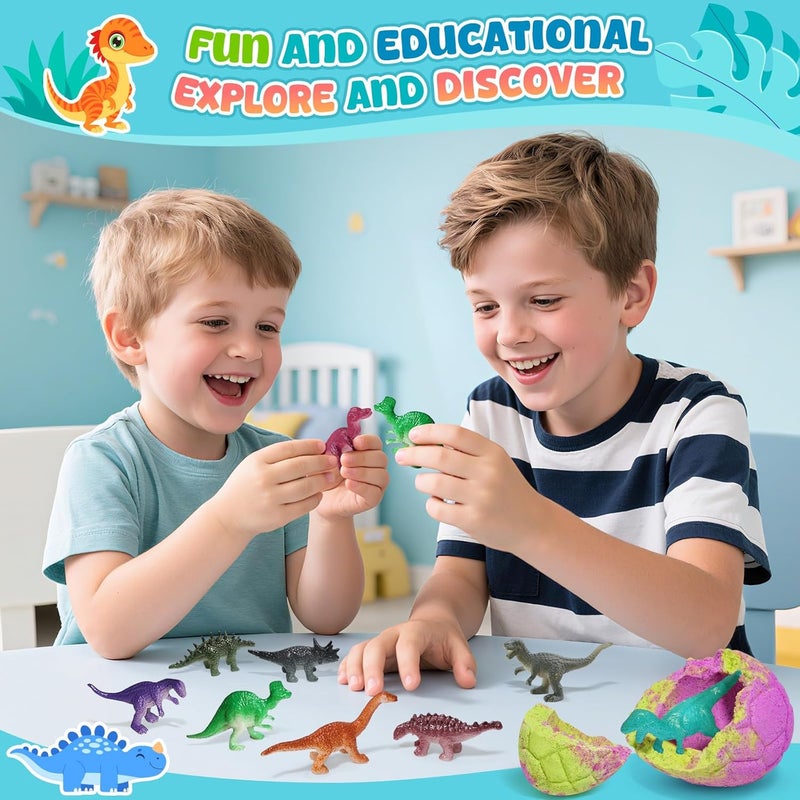 Bofuoos Dinosaur Bath Bombs Advent Calendar Pack of 9 with Surprise Toy, Safe Natural Ingredients for Children, Birthday Christmas Gifts, Stocking Fillers for Boys (36+ Months) - Image 3