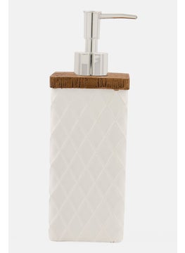 AMG Ceramic Lotion And Soap Dispenser, White  - Image 1