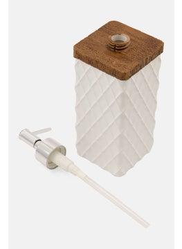 AMG Ceramic Lotion And Soap Dispenser, White  - Image 2