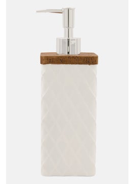 AMG Ceramic Lotion And Soap Dispenser, White  - Image 3
