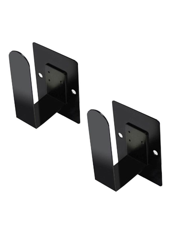 NIBEMINENT 2-Piece Wall Mounted Utensil Holder Hook Black 11x8x7centimeter  - Image 1