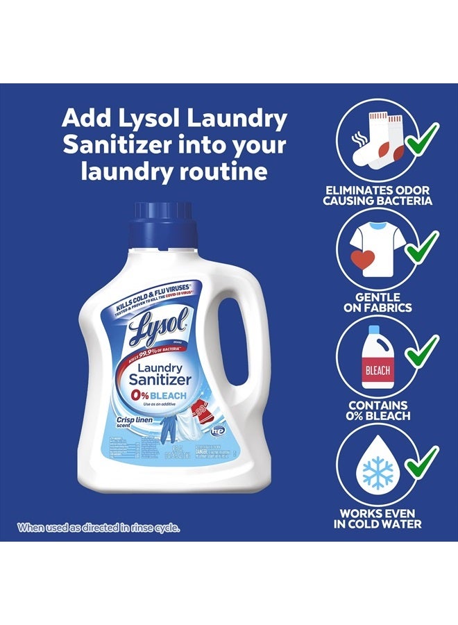 Lysol Laundry Sanitizer Additive, Bacteria-Causing Laundry Odor Eliminator, 0% Bleach Laundry Sanitizer, color, , 90 Fl Oz Crisp Linen  - Image 4