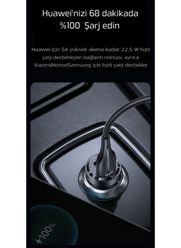 Livx - Transparent 45W Pd/qc Type C and USB Output Ultra Fast Mini Car Charger L35 - Image 1