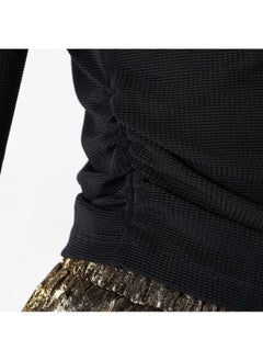 2Xtremz 2Xtremz Textured High Neck Top with Long Sleeves  - Image 1