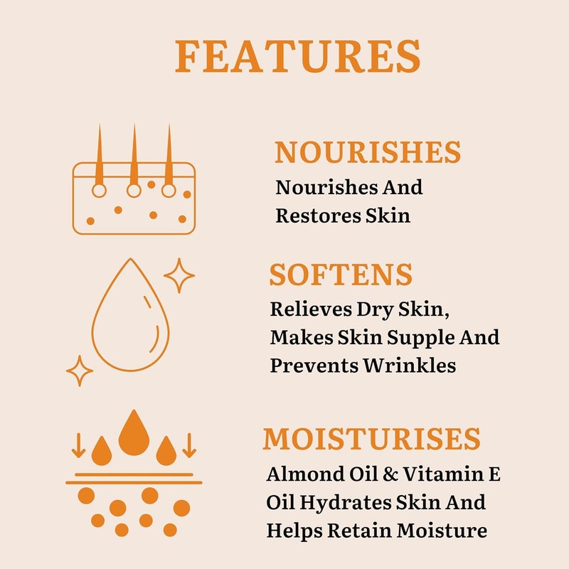 LA'BANGERRY LABANGERRY Almond  Vitamin E Body Lotion  For Dry  Dull Skin  With Deep Moisture Lotion  Hydrates  Moisturizes Skin  For Women  Men  150 ml - Image 4