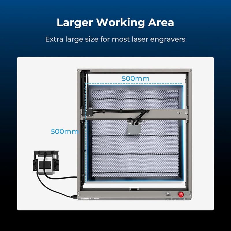 3idea CR Honeycomb Working Table 500 * 500mm, Laser Honeycomb Bed for Laser Engraver, Aluminum Honeycomb Cutting Table for Fast Heat Dissipation and Desktop Protection - Image 4