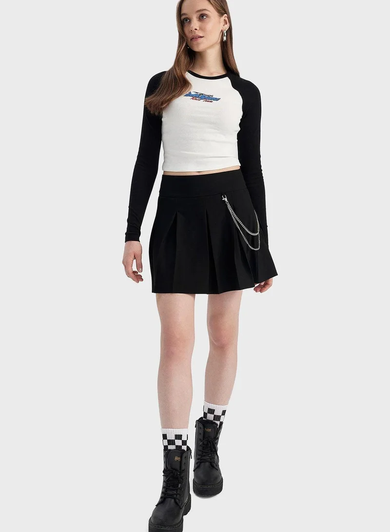 DeFacto Pleat Mini Skirt