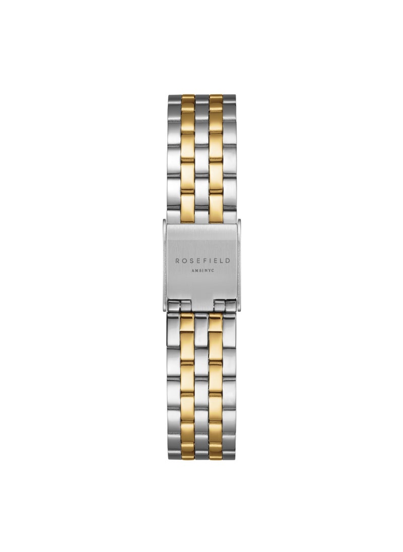 RoseField Rosefield The Boxelle Duotone, White Dial Steel Strap Women Watch, BWDSG-B03  - Image 3