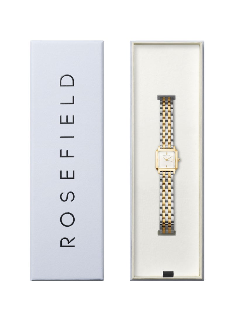 RoseField Rosefield The Boxelle Duotone, White Dial Steel Strap Women Watch, BWDSG-B03  - Image 5