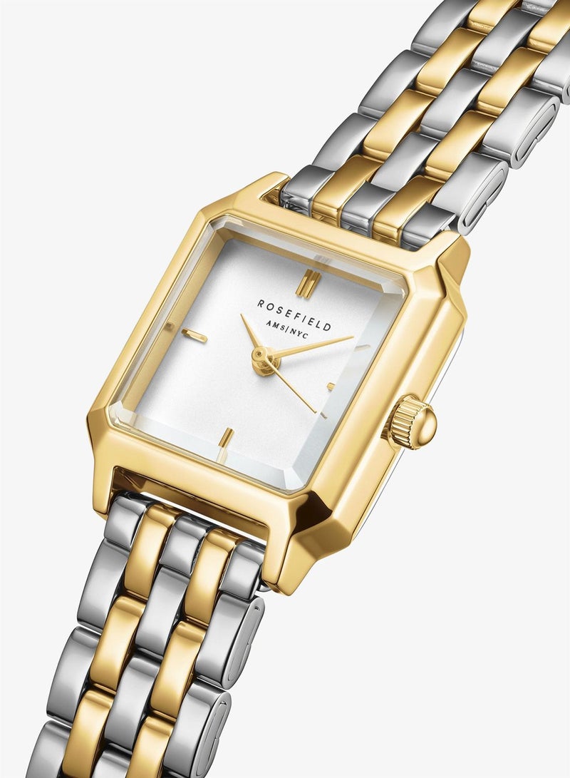 Rosefield The Boxelle Duotone, White Dial Steel Strap Women Watch, BWDSG-B03 - Image 2