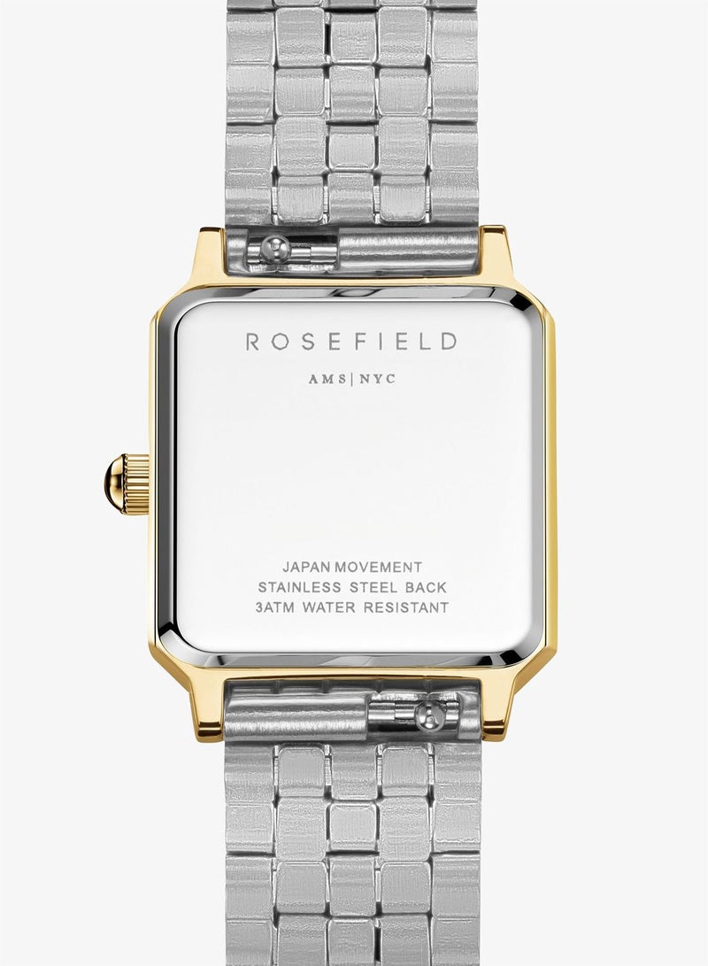 Rosefield The Boxelle Duotone, White Dial Steel Strap Women Watch, BWDSG-B03 - Image 4