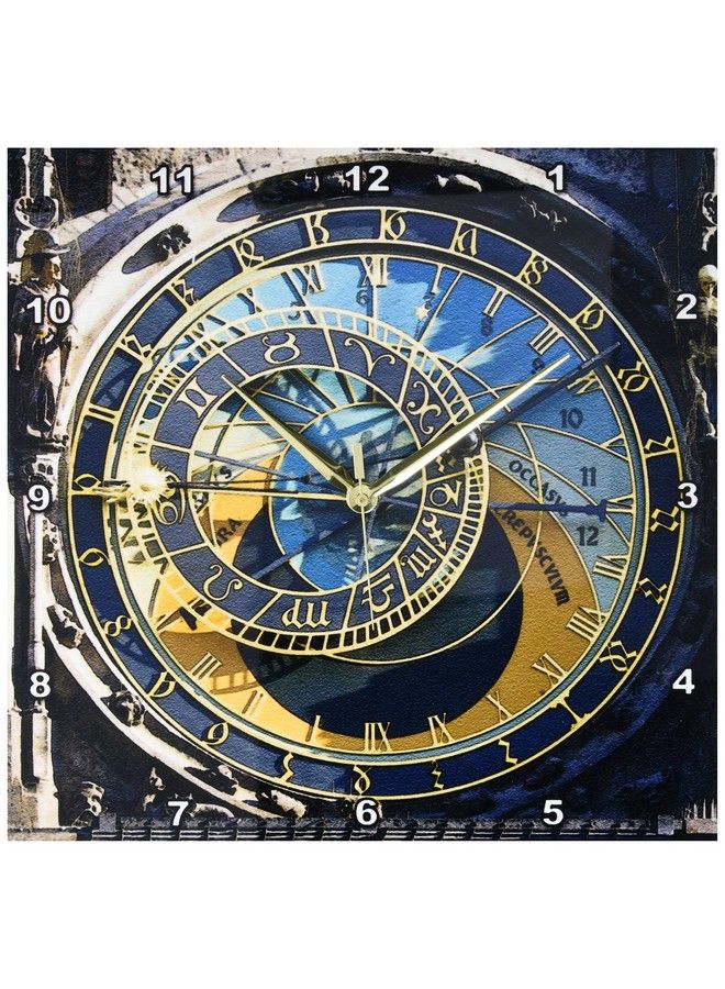 3DROSE Dpp_81259_2 ساعة فلكية Orloj براغ جمهورية التشيك Eu06 Tha0021 ساعة حائط توم هاسلتين مقاس 13 × 13 بوصة - Image 2