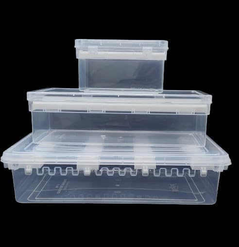 UpStyle Adjustable rod Bangle Box Chudi Set Organizer Jewellery Storage Display Box for Bangles Bracelet Wrist Watch Hair Bands Scrunchies, Transparent (Set Of 3 Boxes) (4 RODS + 2 RODS + 1ROD) - Image 1