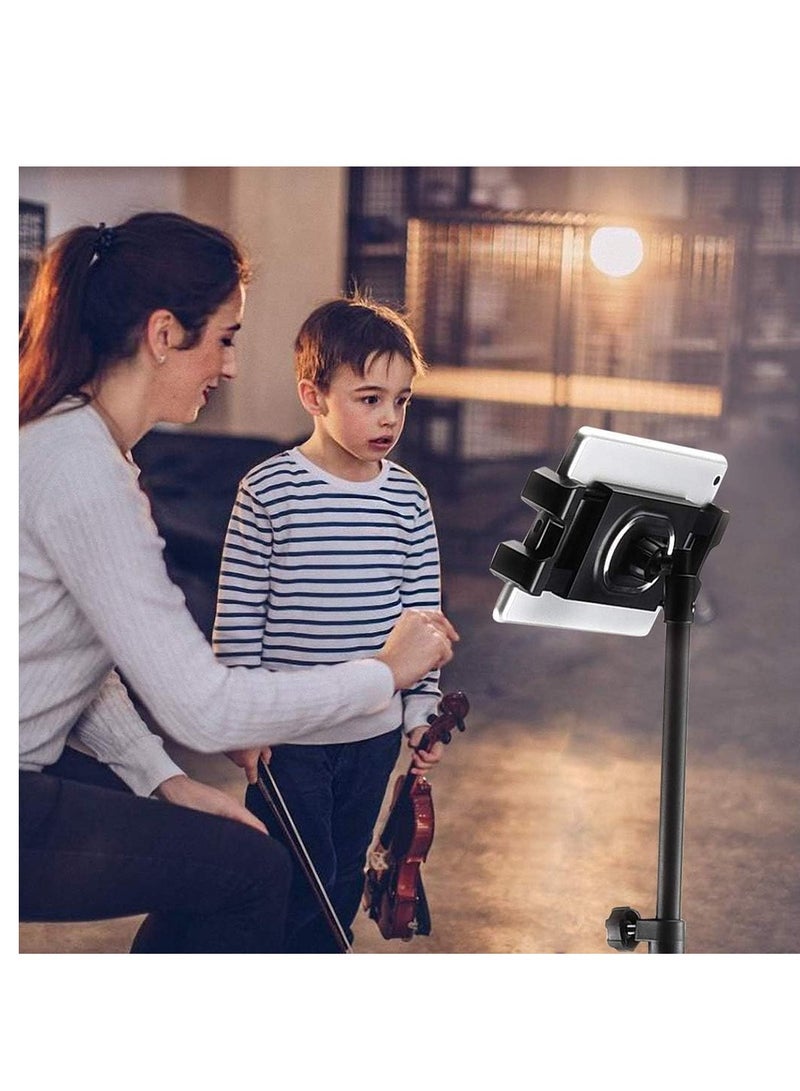 ELTRAZONE Tripod Stand Tablet Holder: Adjustable Height Tripod Stand Foldable Phone Holder Phone Tripod Stand Floor Tablet Cradle Bracket for 4.7-12.9 Inch iPhone 13 Pro Samsung Tab iPad Mini Galaxy - Image 2