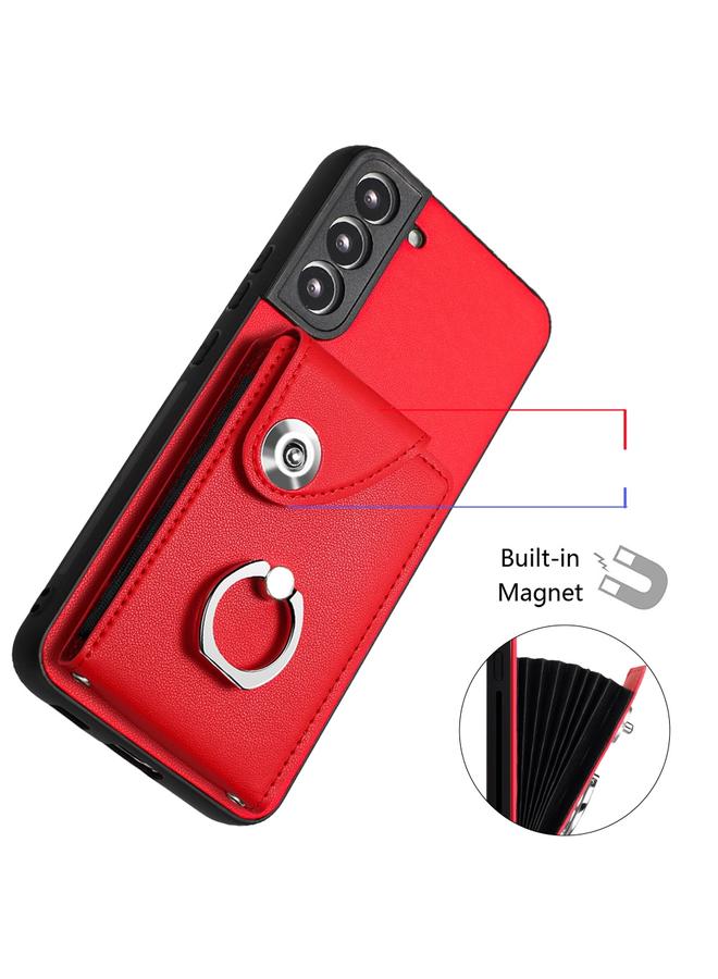 S-TOP Case For Samsung Galaxy S22 5G Organ Card Bag Ring Holder Phone Case with Long Lanyard - Image 4