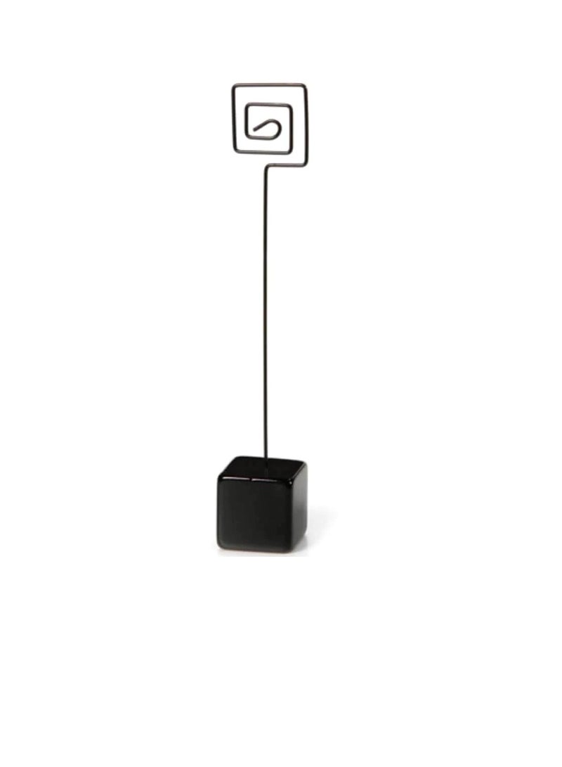 Card or Table Number Holder Cube Base Black 7 inches 5 pieces - Image 1