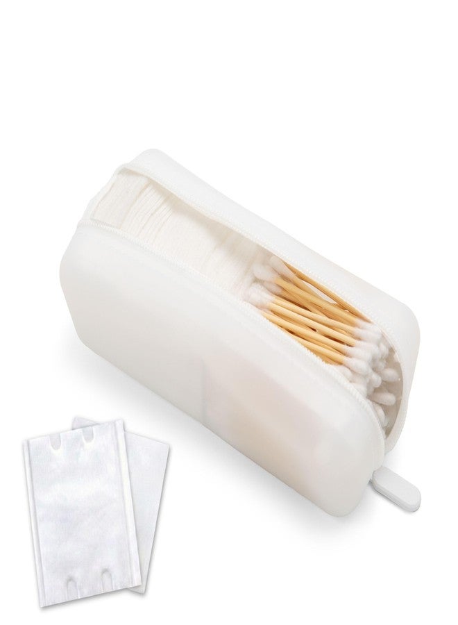 Visfresh علبة سفر لأعواد القطن، منظم مقاوم للماء 2 في 1، فيز فريش (شفاف) - Image 1