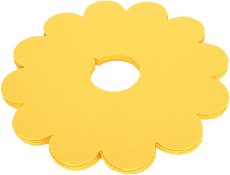 Pet Cat Recovery Collar, Soft Cone with Yellow Flower, 5pcs - Anti Bite and Lick Wound Protection, Comfortable Felt Fabric for Healing (XL) - Image 2