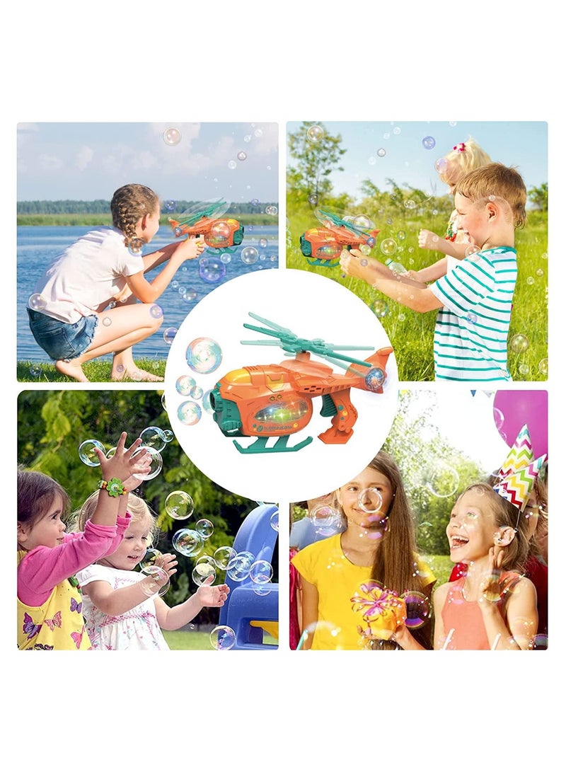 SYOSI Bubble Machine Bubble Blower Bubble Maker for Kids with Lights Music Helicopter Toy Bubble Blower Maker with Bubble Solutions Automatic Bubble Maker Birthday Gifts for Kids Boys Girls Age 3+ - Image 5