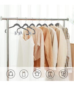 Red Dot Gift Red Dot Gift®20-Pack Grey Non-Slip Velvet Hangers with Clip 42.5cm/16.8 Inch- 360 Degree Rotatable Hook - Durable & Slim - Non Slip Hangers for Coat Hangers - Pant Hangers…  - Image 5