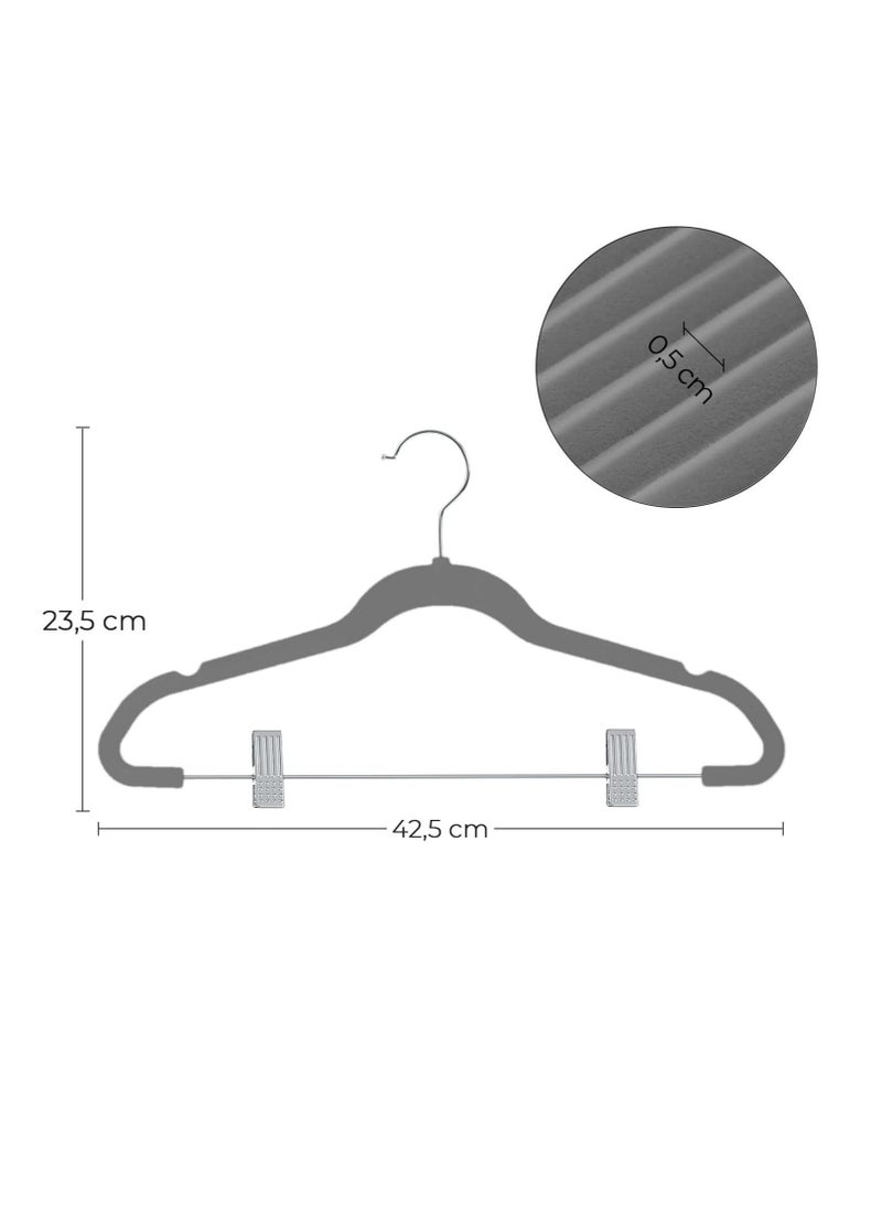 Red Dot Gift®20-Pack Grey Non-Slip Velvet Hangers with Clip 42.5cm/16.8 Inch- 360 Degree Rotatable Hook - Durable & Slim - Non Slip Hangers for Coat Hangers - Pant Hangers… - pzsku/ZAF54AB4CDBB182526554Z/45/_/1688462937/73cec076-d351-471c-98fe-bde3711b4635