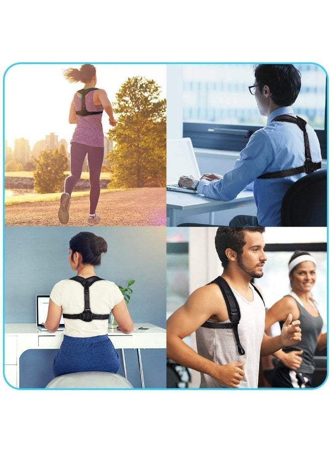 مصحح القوام للرجال والنساء – دعامة الكتف والظهر العلوي قابلة للتعديل – حجم متوسط – لدعم الترقوة وتصحيح الوضعية - Image 2