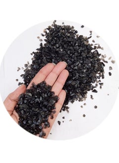 eshoppee eshoppee Natural Black Obsidian Stone Chips 200grm semiprecious Stone for Home Decor  - Image 2