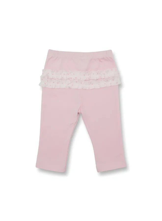 Bambimici Bambimici Animal Print Long Sleeve Bodysuit with Pyjama - Peach