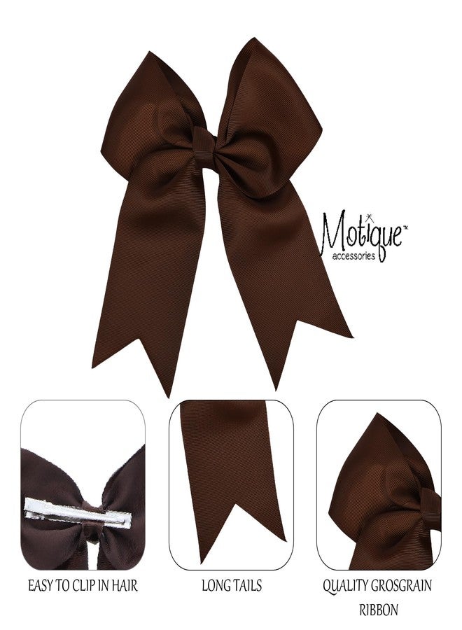 موتيك أكسيسوريز مشبك شعر كبير الحجم بلون بني داكن مع أطراف مدببة - Image 2