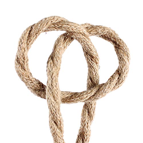 PRUNLLA 25ft Rope Covered Lamp Twisted Wire,PRUNLLA Vintage 18/2 Industrial Electrical Hemp Rope Cord,18-Gauge Antique Style for Retro Lamp,DIY Projects - Image 5