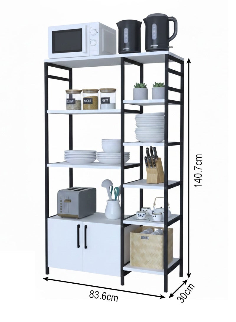 AGD Multifunctional Kitchen Storage Cabinet, for Displaying and Storing Kitchen Appliances, 83.6*30*140.7cm - Image 5
