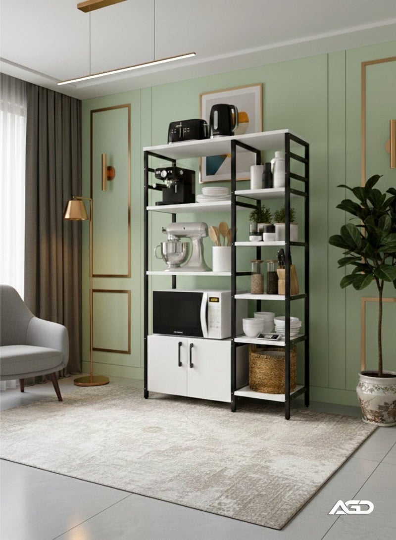 AGD Multifunctional Kitchen Storage Cabinet, for Displaying and Storing Kitchen Appliances, 83.6*30*140.7cm - Image 2
