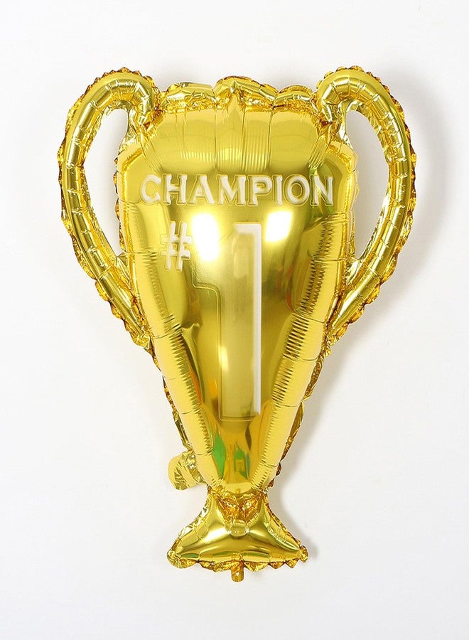 Morndew 2 PCS Golden Trophy Foil Balloons for Champion Celebration Party Graduation Party Decorations - Image 2