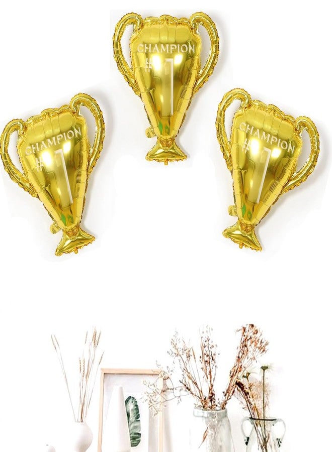 Morndew 2 PCS Golden Trophy Foil Balloons for Champion Celebration Party Graduation Party Decorations - Image 5