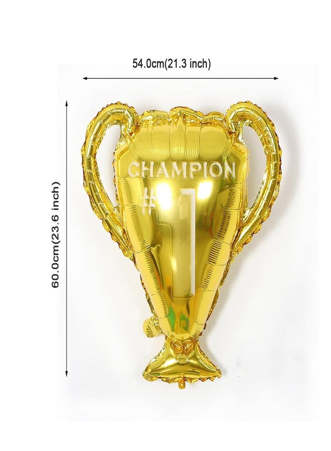 Morndew 2 PCS Golden Trophy Foil Balloons for Champion Celebration Party Graduation Party Decorations - Image 4