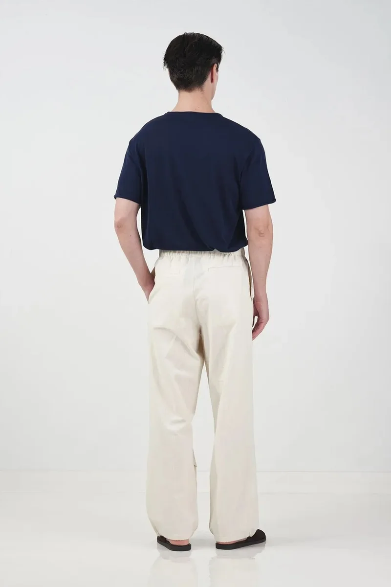 Giesto Cream Natural GIESTO Men's Tencel Straight-Leg Joggers for Men | Best Price UAE