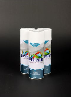Super 3 PCS Super Matte White Spray Paint 400ml UAE  - Image 1