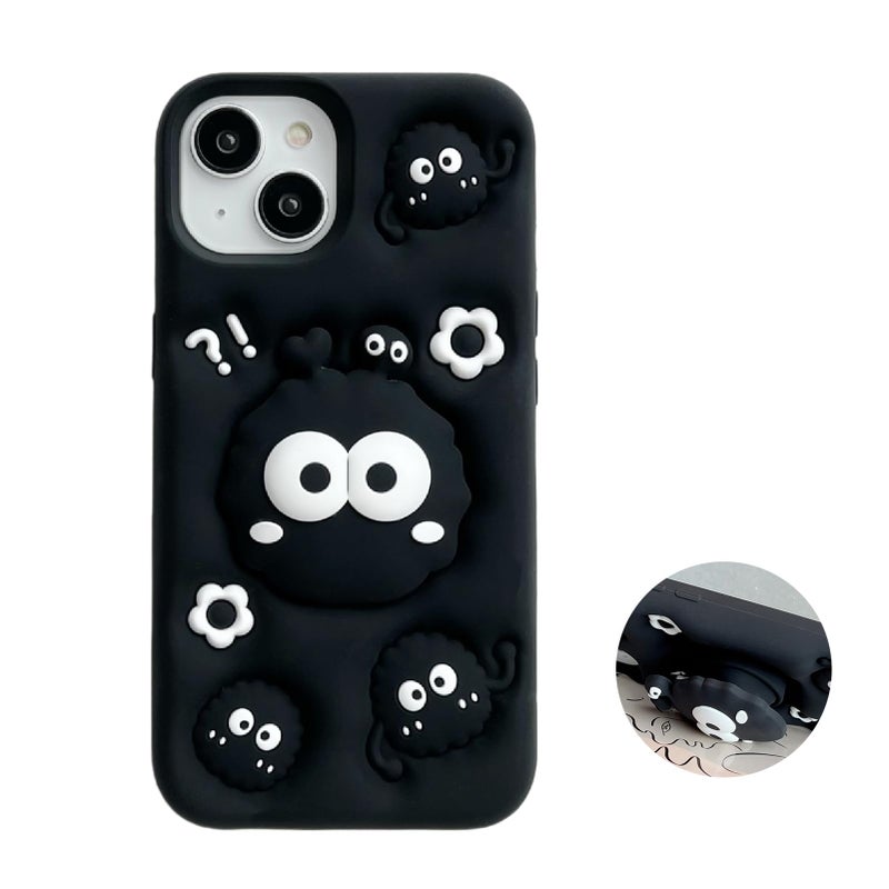 QoKcoahn Case for iPhone 16 Pro MaxCute 3D Kawaii Phone Cases Funny Bracket Eggette Cartoon Cover Soft Silicone Gel Drop Protection Case Women Girls for iPhone 16 Pro Max - Image 2