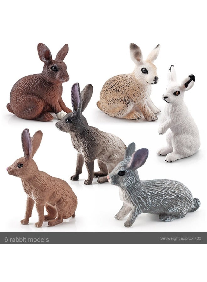 NIBEMINENT Realistic Forest Wild Bunny Model Ornament