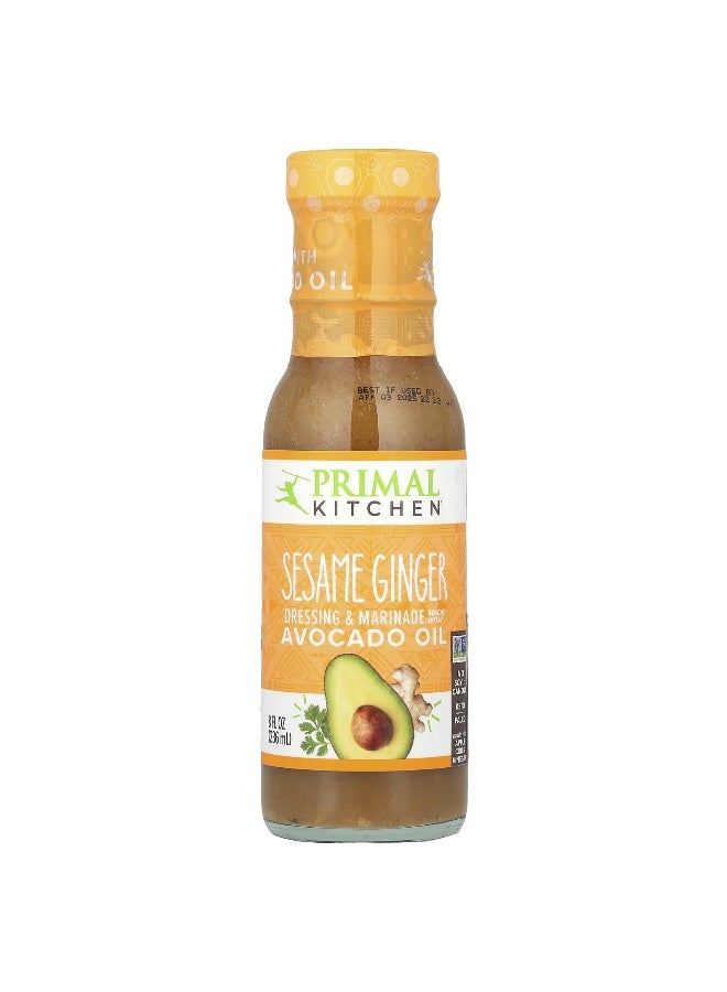 Primal Kitchen, Dressing & Marinade Made with Avocado Oil, Sesame Ginger, 8 fl oz (236 ml) - Image 1