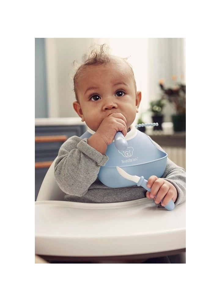 BABYBJORN - BabyBjörn Small Bib Pack of 2 Pale Green/Pale Blue - Image 1