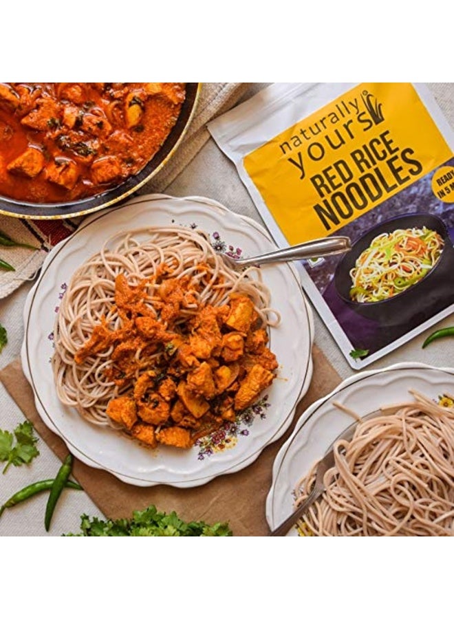 Naturally Yours Red Rice Hakka Noodles | No Maida, Non-Fried, Vegan, Preservative Free | No Onion No Garlic, Jain Friendly | High Iron, Antioxidants & Fiber | Healthy & Easy to Digest | 180g Pack of 2 - Image 2