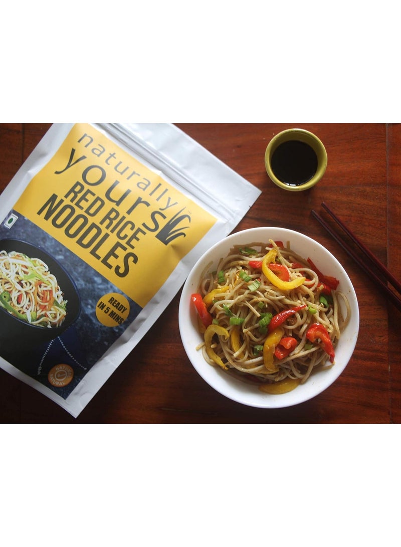 Naturally Yours Red Rice Hakka Noodles | No Maida, Non-Fried, Vegan, Preservative Free | No Onion No Garlic, Jain Friendly | High Iron, Antioxidants & Fiber | Healthy & Easy to Digest | 180g Pack of 2 - Image 4