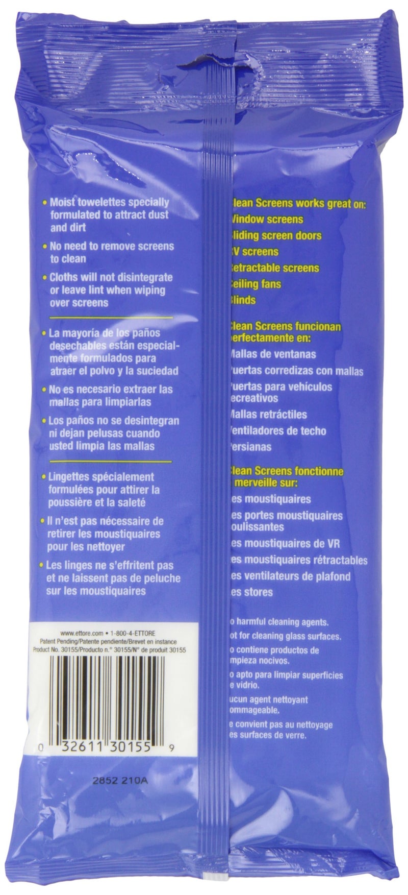 Ettore Clean Screens, 25 Wipes Per Pack - Image 2