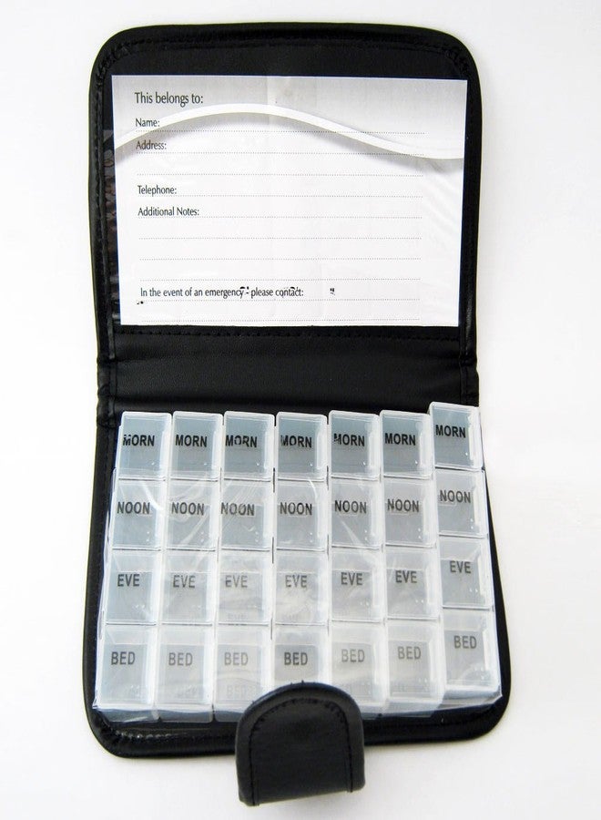 ATB Deluxe 7 Day Pill Organizer Dispenser Box in Wallet Weekly Medicine Travel Case - Image 2