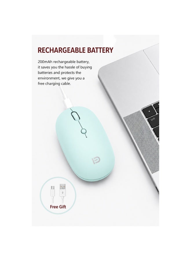 FD E100 Wireless Rechargeable Mouse – 1600 DPI Optical Sensor – 500Hz Polling Rate – Silent Click Wireless Mouse for Laptop, PC & Office Use - Image 4