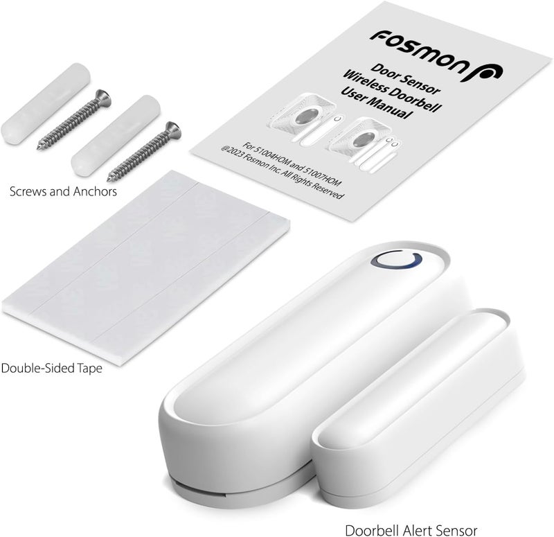 Fosmon 4 Pack WaveLink 51018HOM Add-On Door Contact Sensor Unit (No Receiver) - White - Image 4