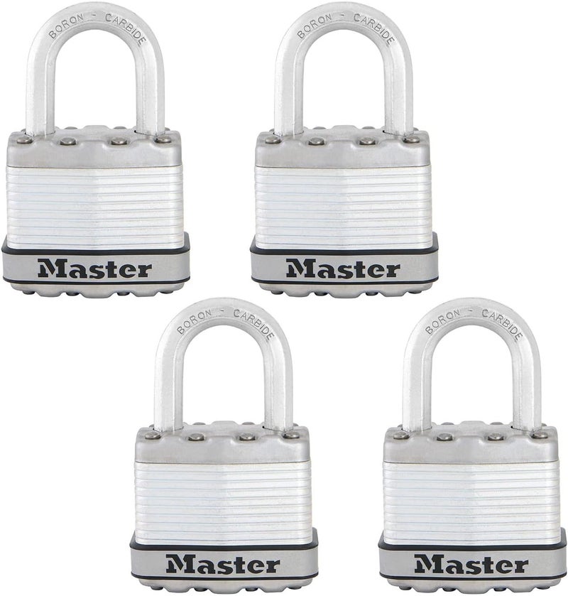 Master Lock M1XQ Magnum Laminated Steel Padlock, 4-Pack with 1-Inch Shackle - Image 1