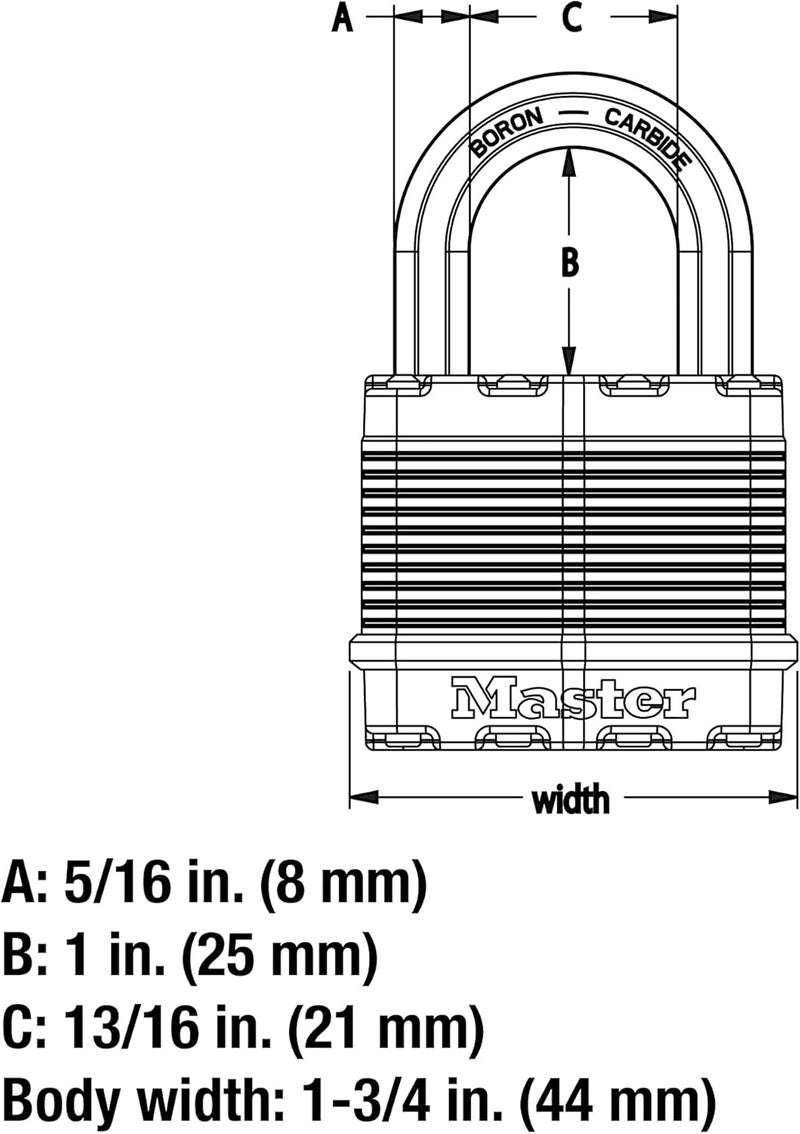 Master Lock M1XQ Magnum Laminated Steel Padlock, 4-Pack with 1-Inch Shackle - Image 5