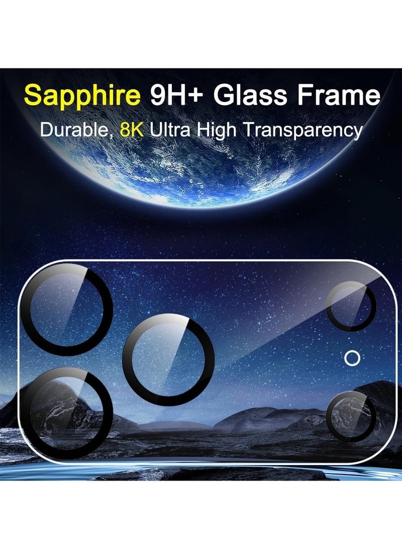 Nova future Tempered Glass Camera Lens Protectors 2 Pack for Apple iPhone 17 Pro Max, 9H Hardness Scratch Resistant Ultra HD Lens Guard Compatible with Phone Cases for Everyday Use - Image 3